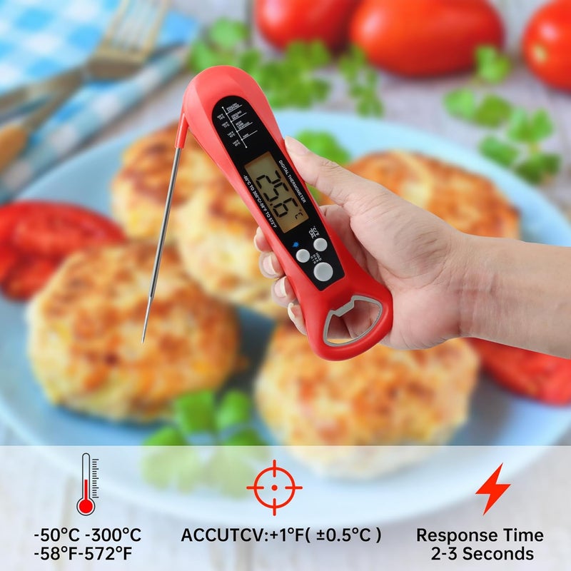 oiuebxe Folding Pocket Digital HVAC Thermometer,Measure temperatures from -50 to 300-degreeC,for HVAC, Refrigeration and Food Service Areas - Image 2